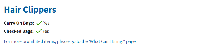 Can You Bring Hair Clippers On A Plane