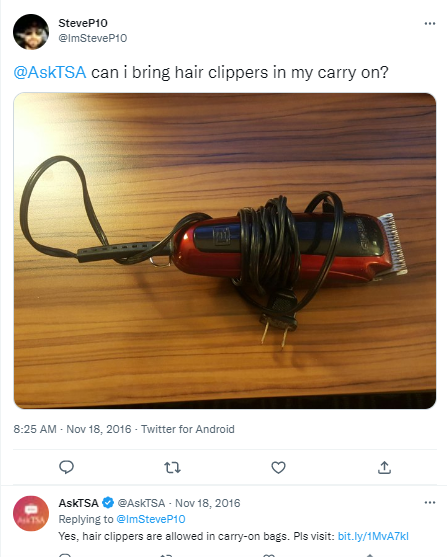 Can You take Hair Clippers In Hand Luggage?