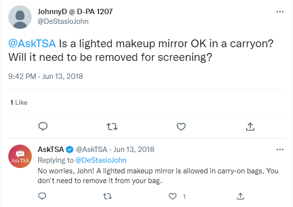 Can I Take A Makeup Mirror On A Plane?
