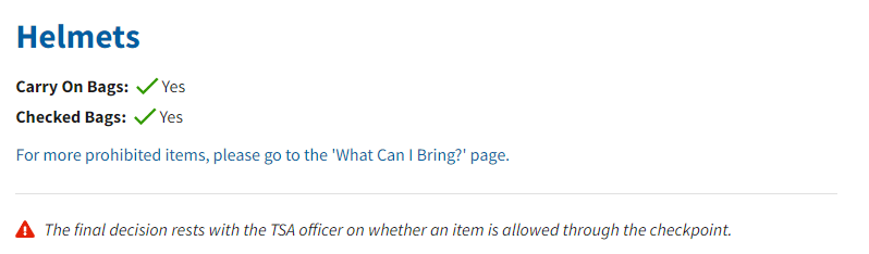 Can You Bring a Baseball Helmet On A Plane
