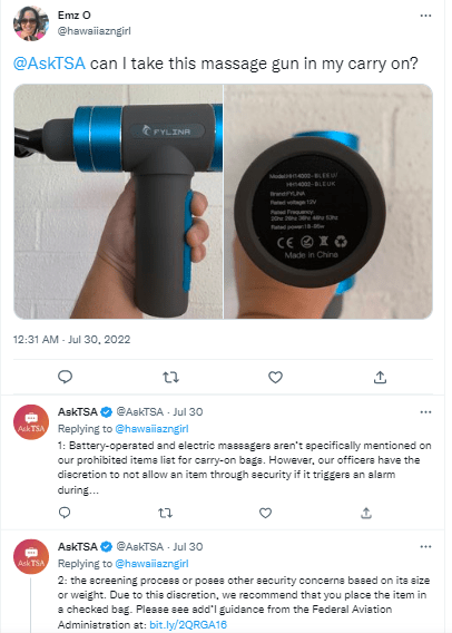 Can You Take A Massage Gun In Carry on Bag?