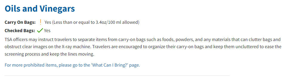 Can You Bring Olive Oil Through Airport Security? TSA Guidelines.