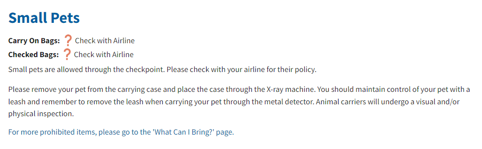 TSA Guidelines For Bringing A Hamster